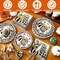 250Pcs Thanksgiving Tableware Sets - Plates, Napkins, Cups Serves 50 Guests (Black and White Pumpkin)